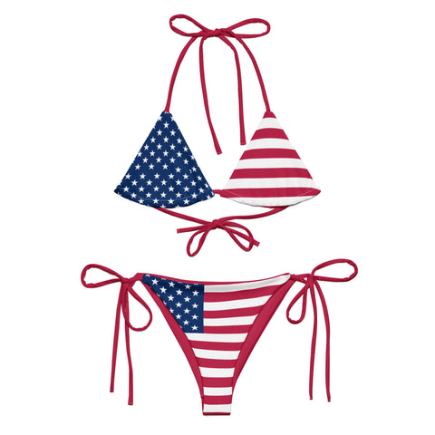 American Flag String Bikini