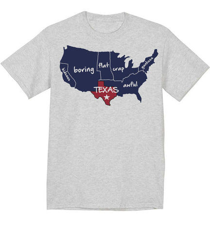Map of american seen by texans!