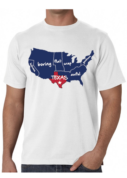 Texan Map T-Shirt, Funny Texas Shirt