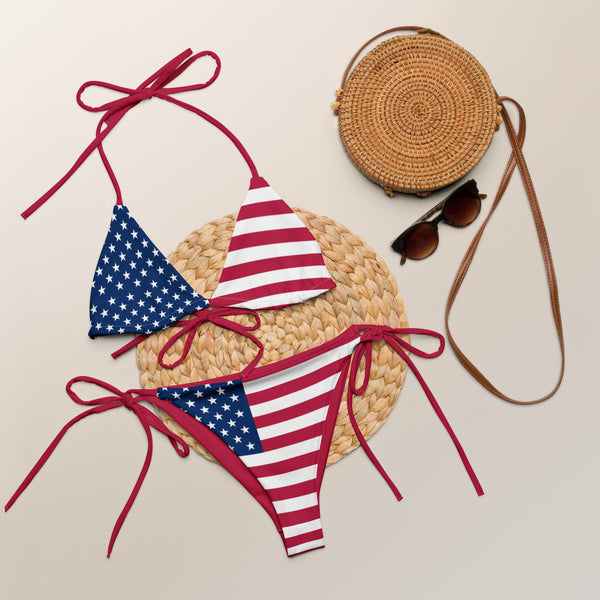 American Flag String Bikini