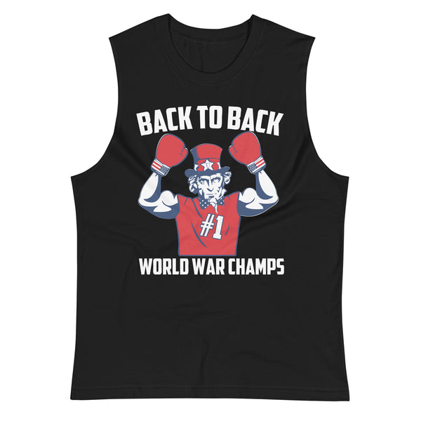 Uncle Sam 'Back to Back World War Champs' Muscle Tank