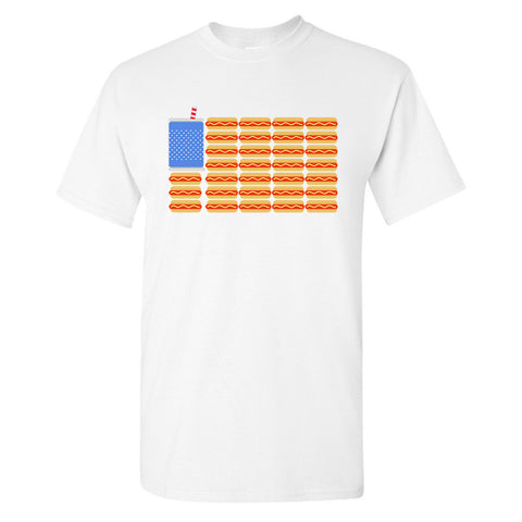 United Tees Hot Dog American Flag T-Shirt