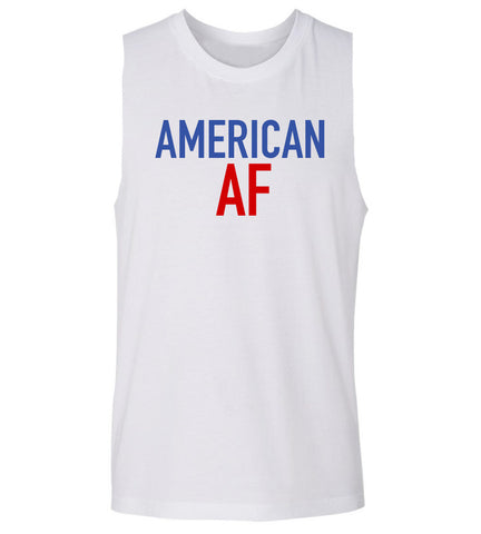 American AF' 4th of july ladies muscle tank