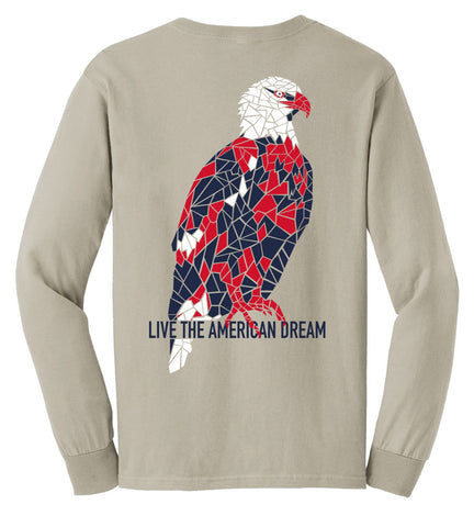 American Bald Eagle Patriotic & Preppy Long Sleeve Tee