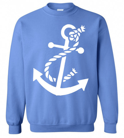 Anchor Sweatshirt- Preppy- Carolina Blue