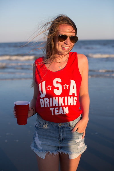 America Drinking Team Girl!