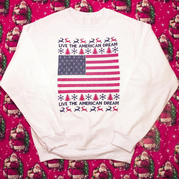 Live the American Dream United Tees Christmas Sweatshirt