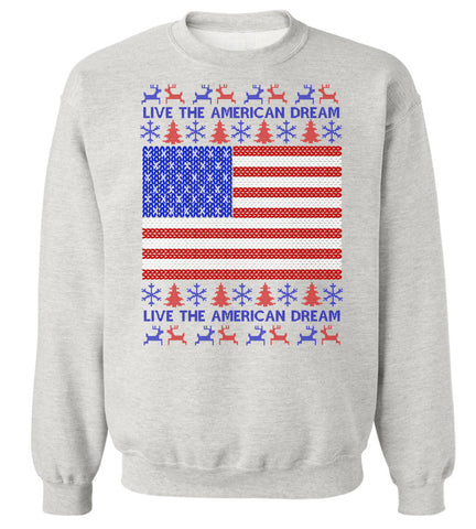American Flag Christmas Sweatshirt