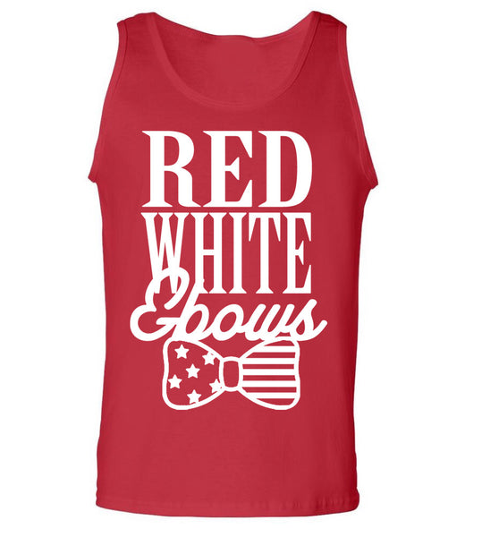 Red, White, Bows Tank Top