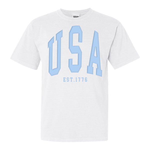 'USA' Puff Design T-Shirt