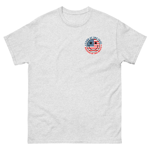 'Free & Brave Smiley Face' Basic T-Shirt