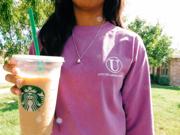 Preppy Girl with Starbucks