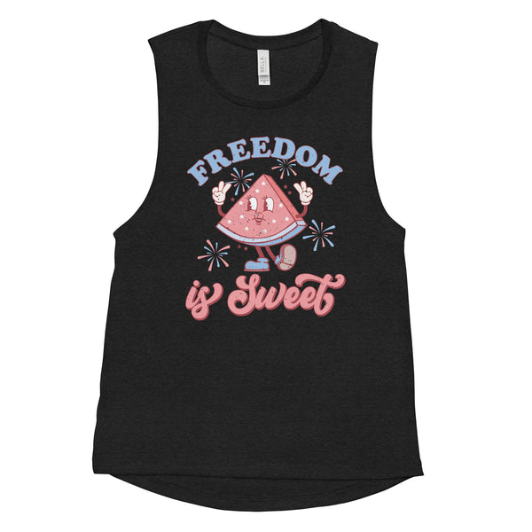 'Freedom Is Sweet' Muscle Tank