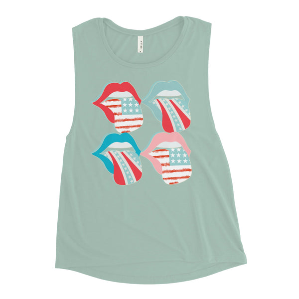 'Flag Tongues' Muscle Tank